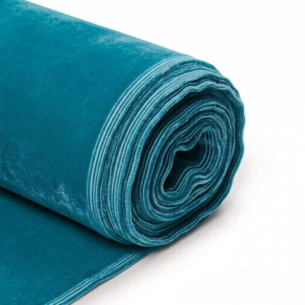 Premium Plain Deep Teal Micro Velvet Fabric (9000 / 11000 Quality) – Buy Online in Pakistan