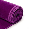 Plain purple colour micro velvet fabric roll in Micro 9000 and 11000 quality for winter suits and shawls